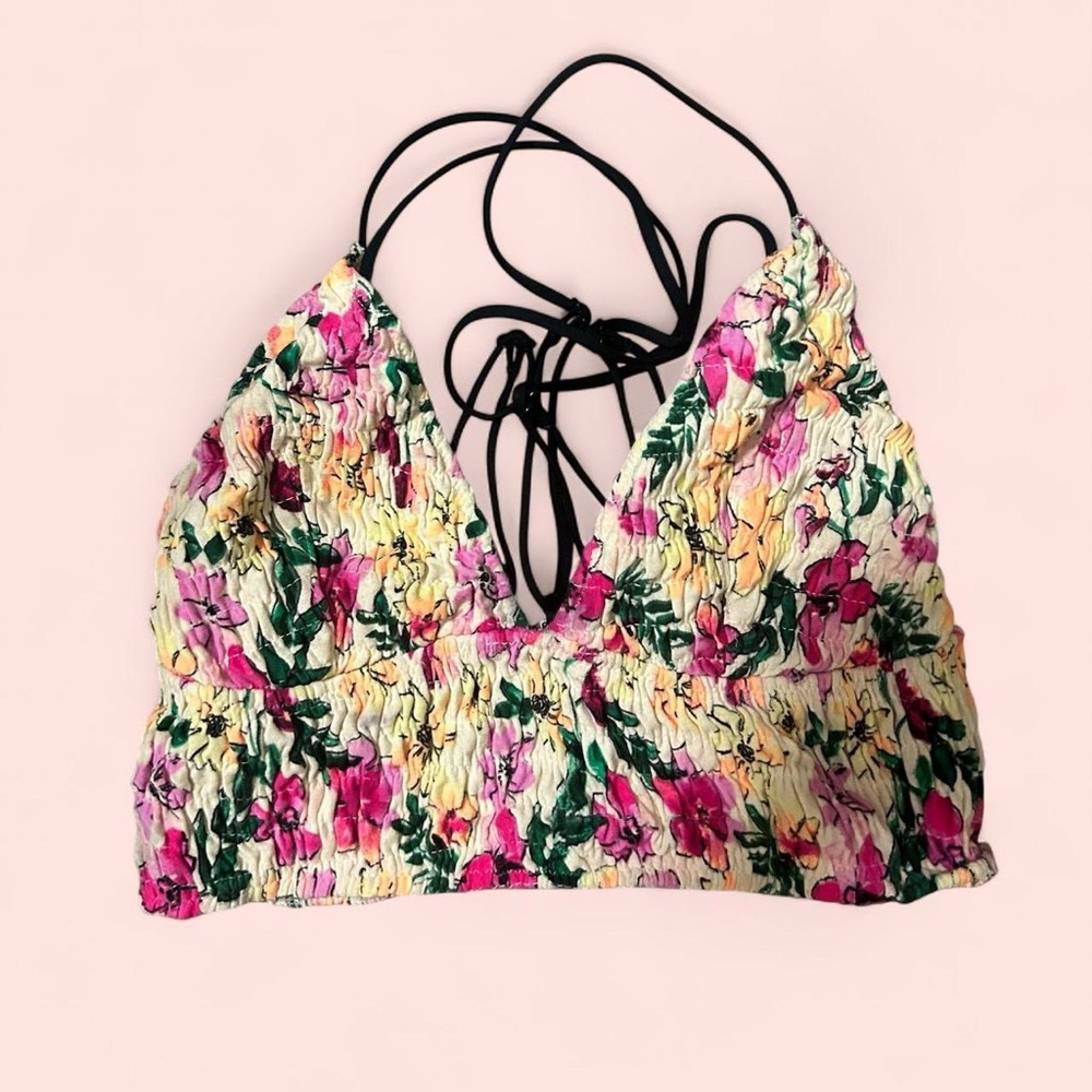 PINK by VS Floral Multicolor Women's Bralette/Crop Top